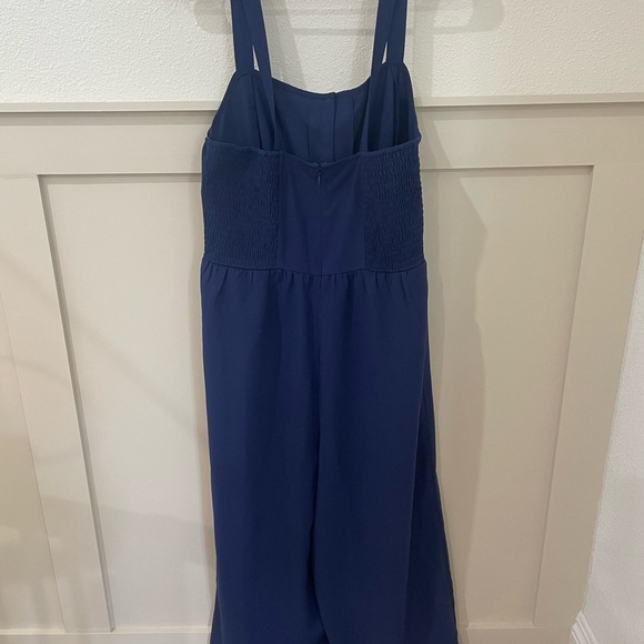 Madewell Navy Blue Wide Leg Button Down Jumpsuit Size 10 - Picture 8 of 10